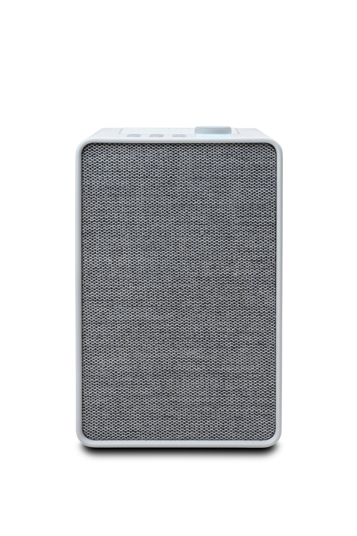 PURE Spot Frontalansicht mit eingeklappten Display, weiß