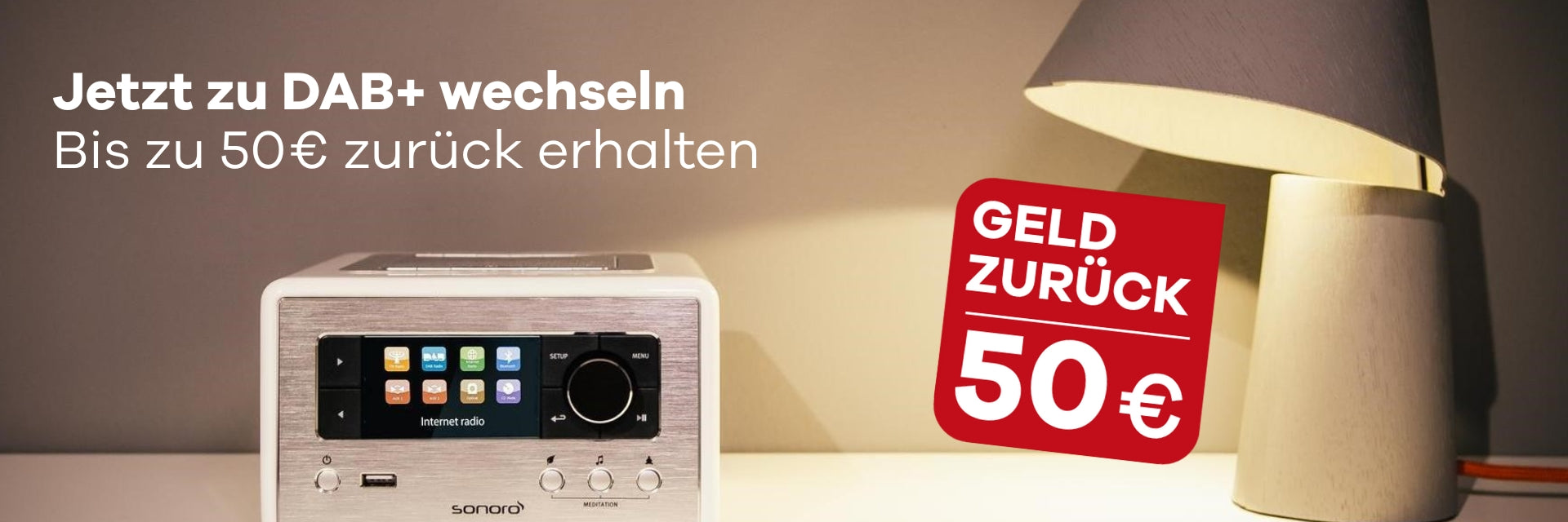Jetzt zu DAB+ wechseln. Bis zu 50 Euro zurück erhalten