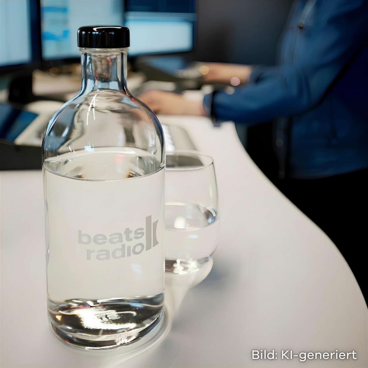 Beats Radio Glasflasche im Studio