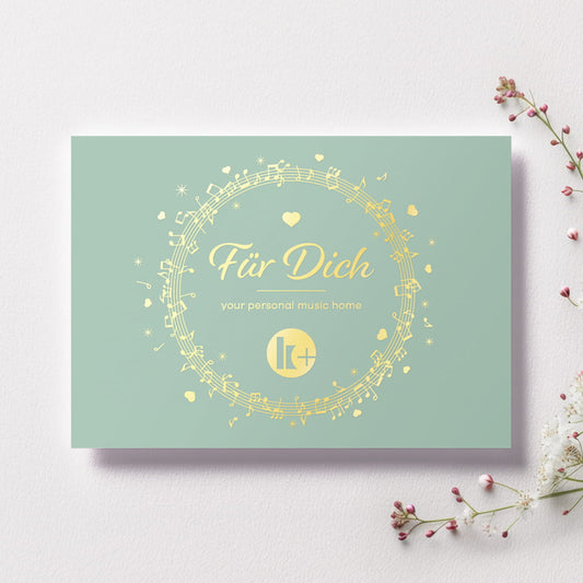 Klassik Radio Plus Geschenkkarte, "Für Dich" in hellgrün