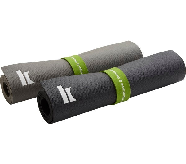 Klassik Radio Yogamatte, grau und schwarz