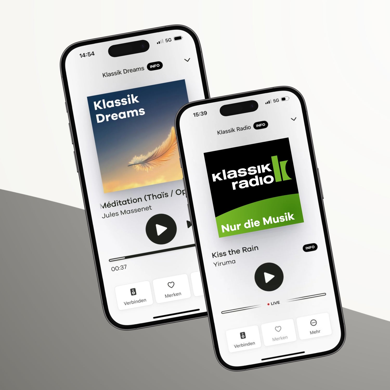 Klassik Radio ohne Werbung und Klassik Radio Dreams, einer der Themensender bei Klassik Radio Select