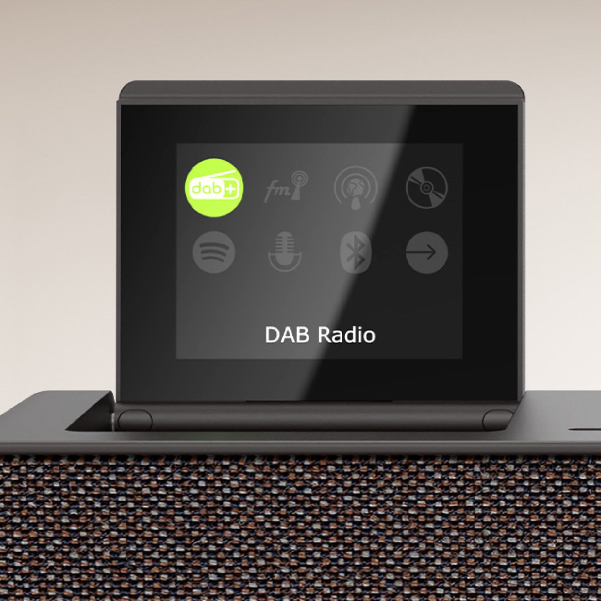 Pure Home, schwarz, Display mit DAB Radio