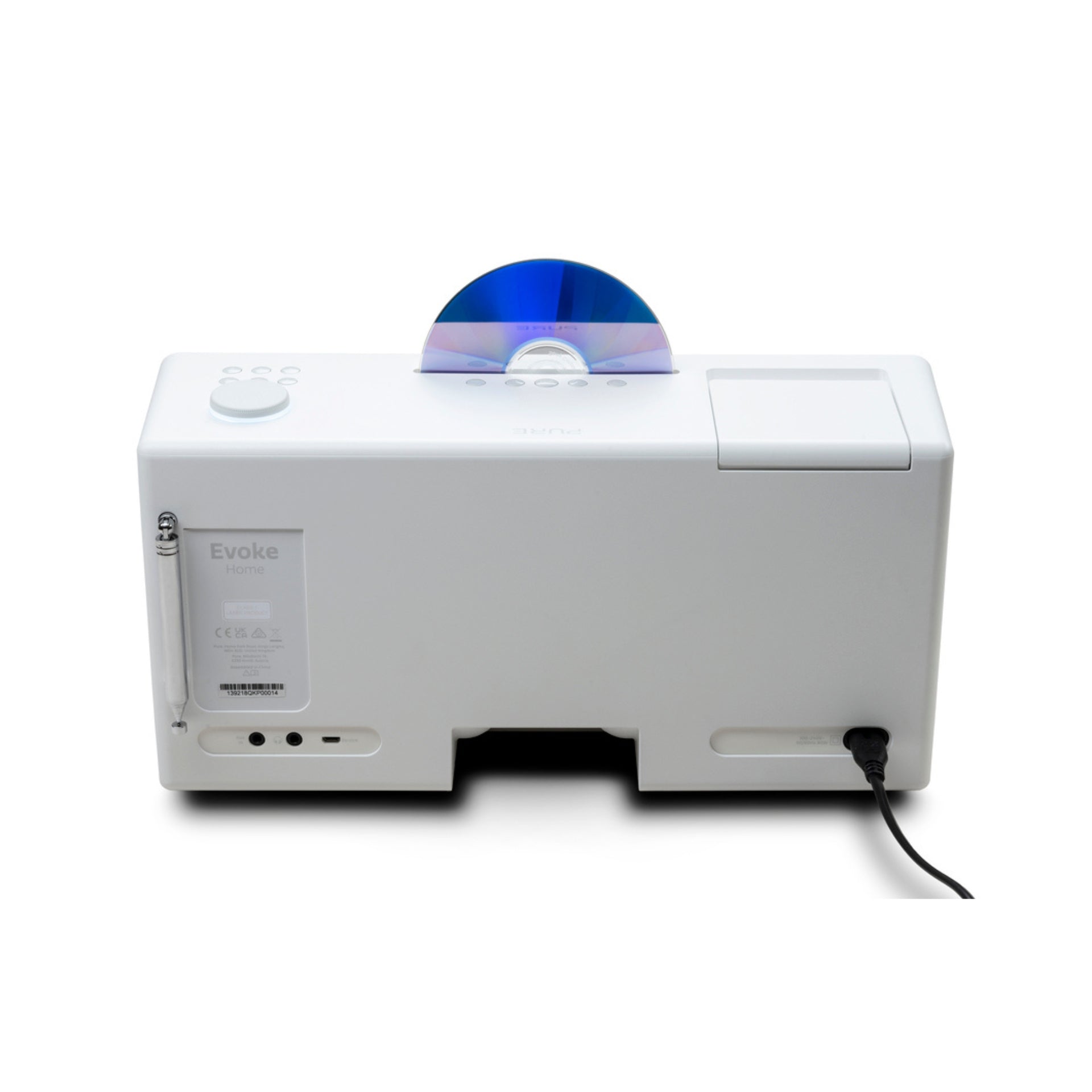 Pure Home, weiß, Rückseite mit CD Player oben