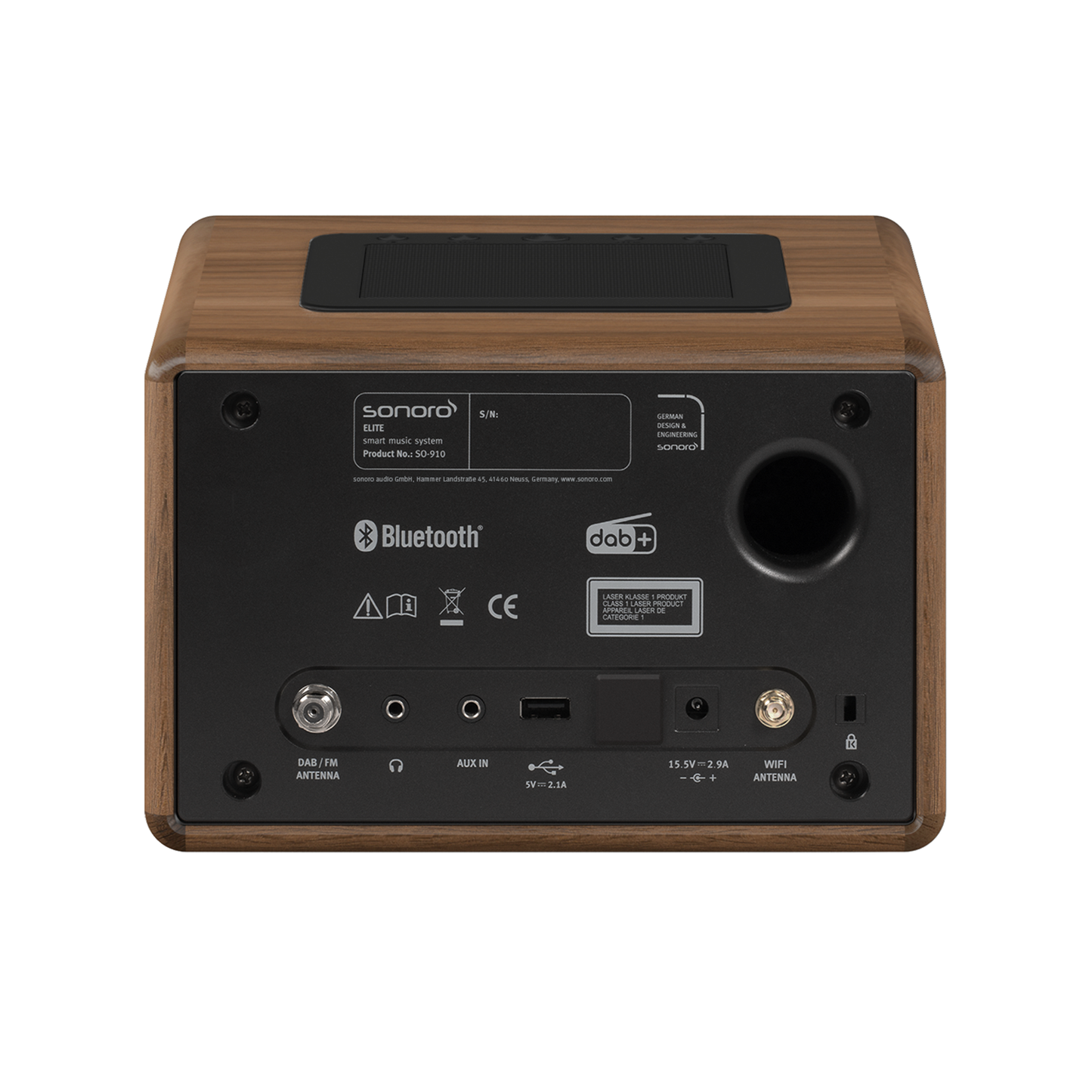sonoro ELITE, wallnuss-anthrazit, Rückseite