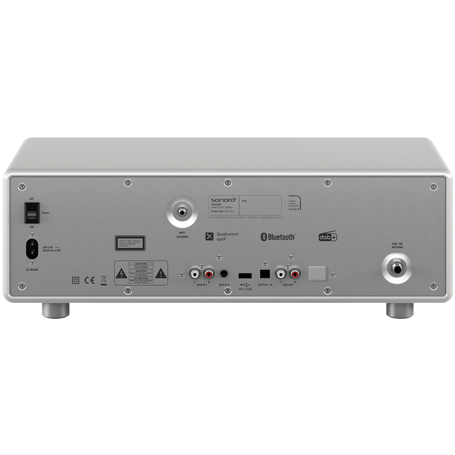 sonoro PRESTIGE, silber-silber, Rückseite