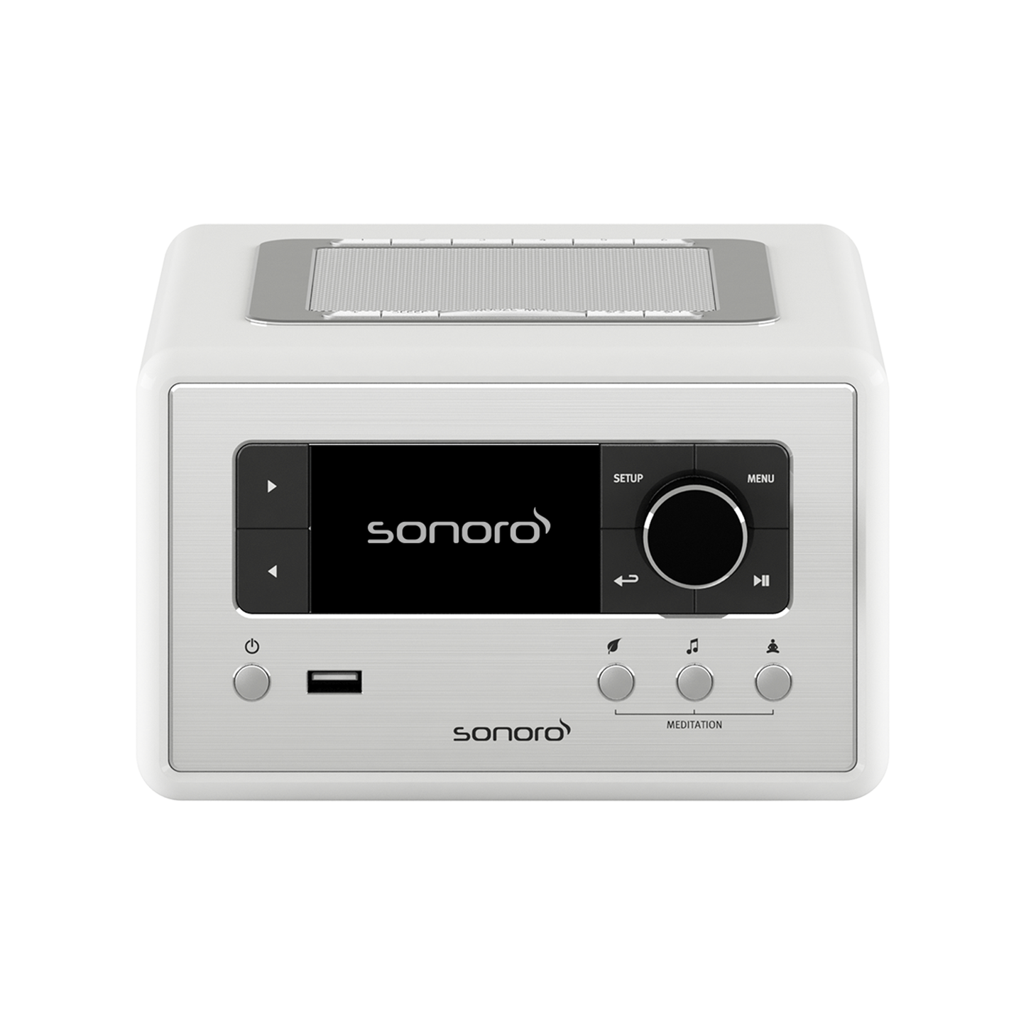 sonoro RELAX, weiß-silber, Vorderseite