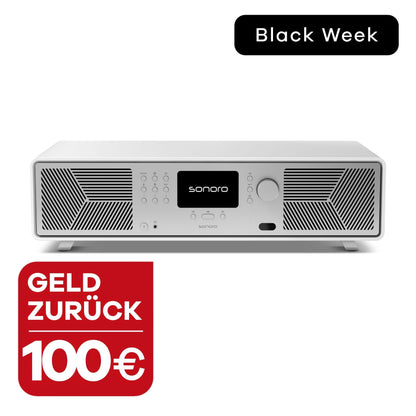 DAB+ Radio sonoro AVATON in Weiß-Silber mit 100 Euro Geld zurück