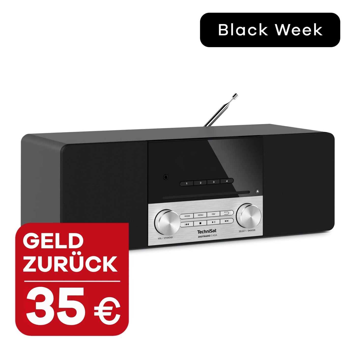 Digitalradio DIGITRADIO 3 ASA in Schwarz-Silber mit 35 € Geld zurück