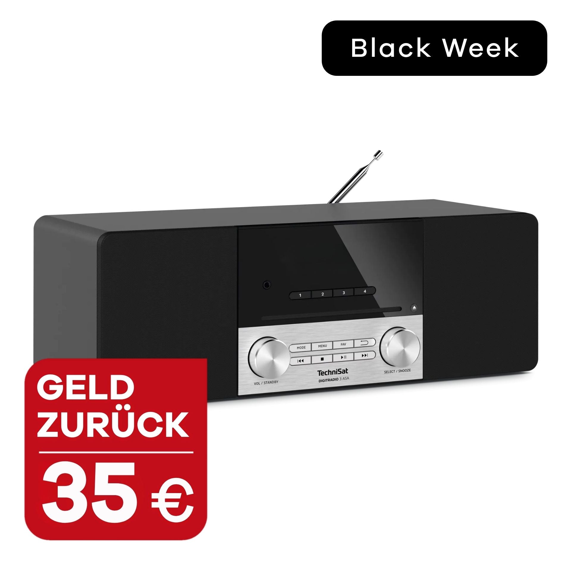 Digitalradio DIGITRADIO 3 ASA in Schwarz-Silber mit 35 € Geld zurück
