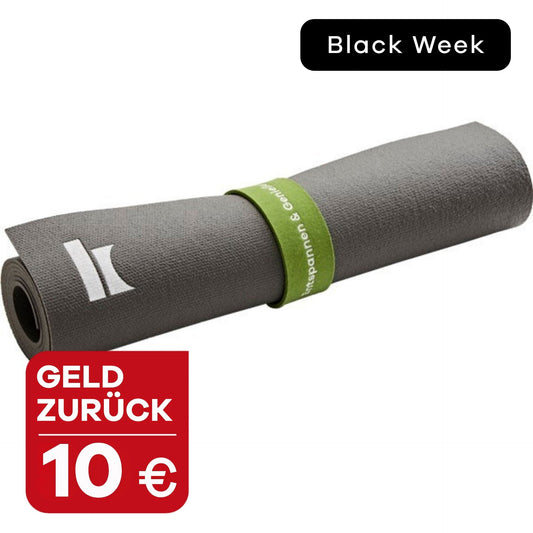 Klassik Radio Yogamatte in Grau mit 10 € Geld zurück