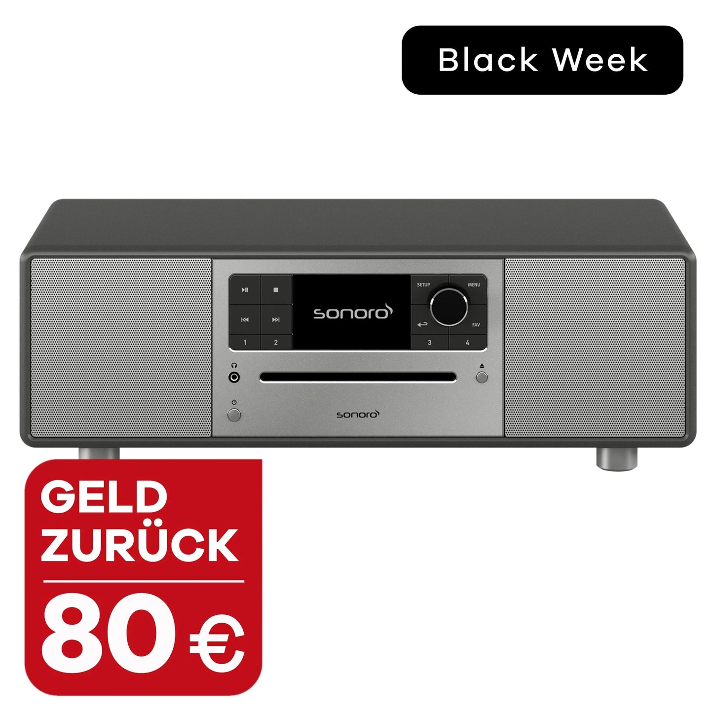 sonoro PRESTIGE in Graphit-Silber mit 80€ Geld zurück