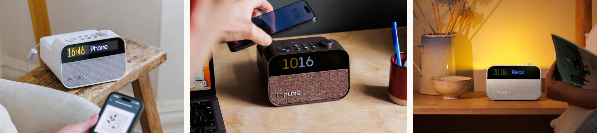 Pure Classic Mini auch Nachtschrank in White Cotton oder Black Walnut