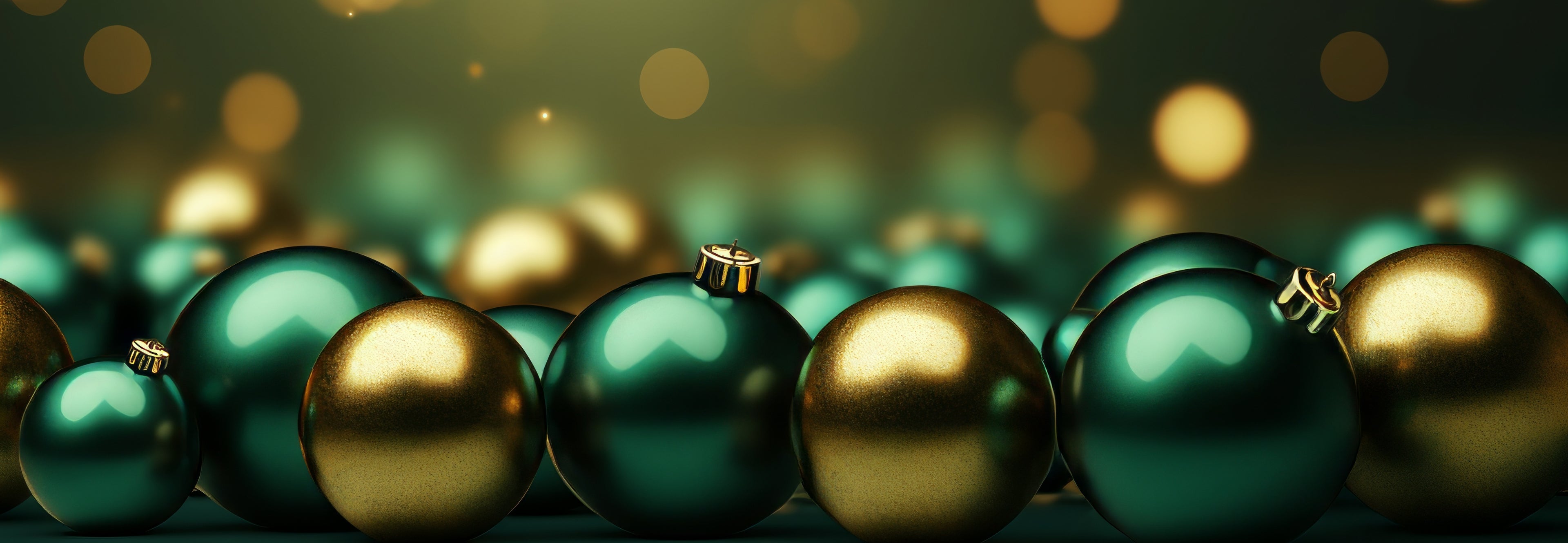 Weihnachtskugelb in Gold und Grün