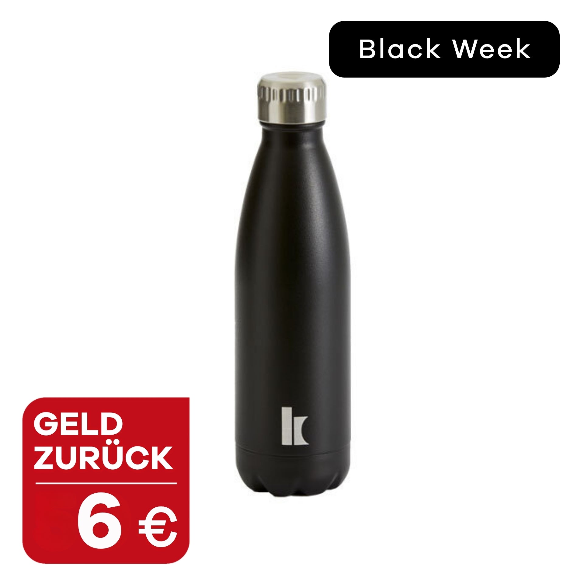 Klassik Radio Trinkflasche 500ml in Schwarz mit 6 € Geld zurück