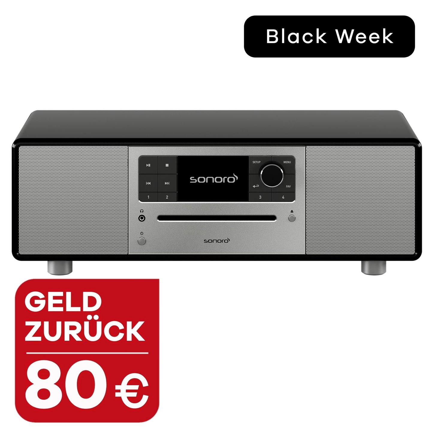 sonoro PRESTIGE in Schwarz-Silber mit 80€ Geld zurück