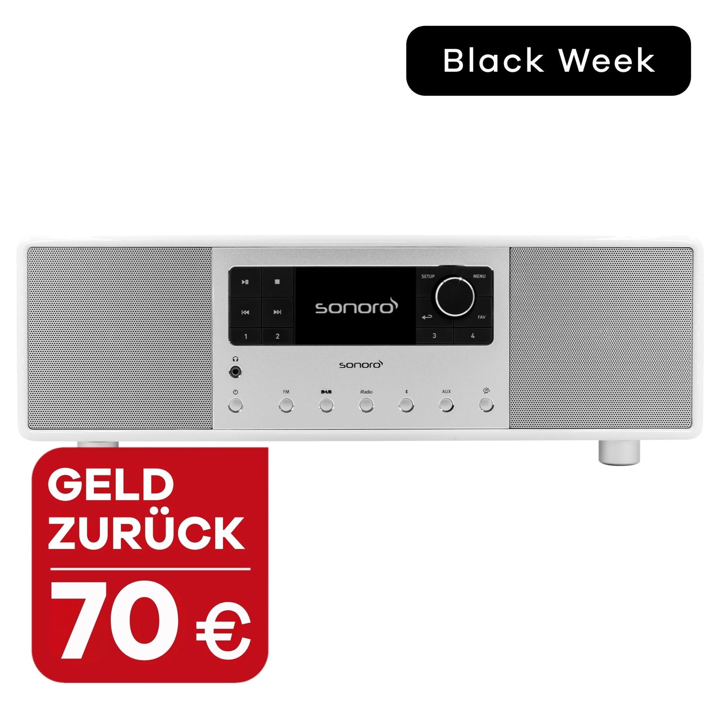 sonoro PRIMUS in Weiß-Silber mit 70 € Geld zurück