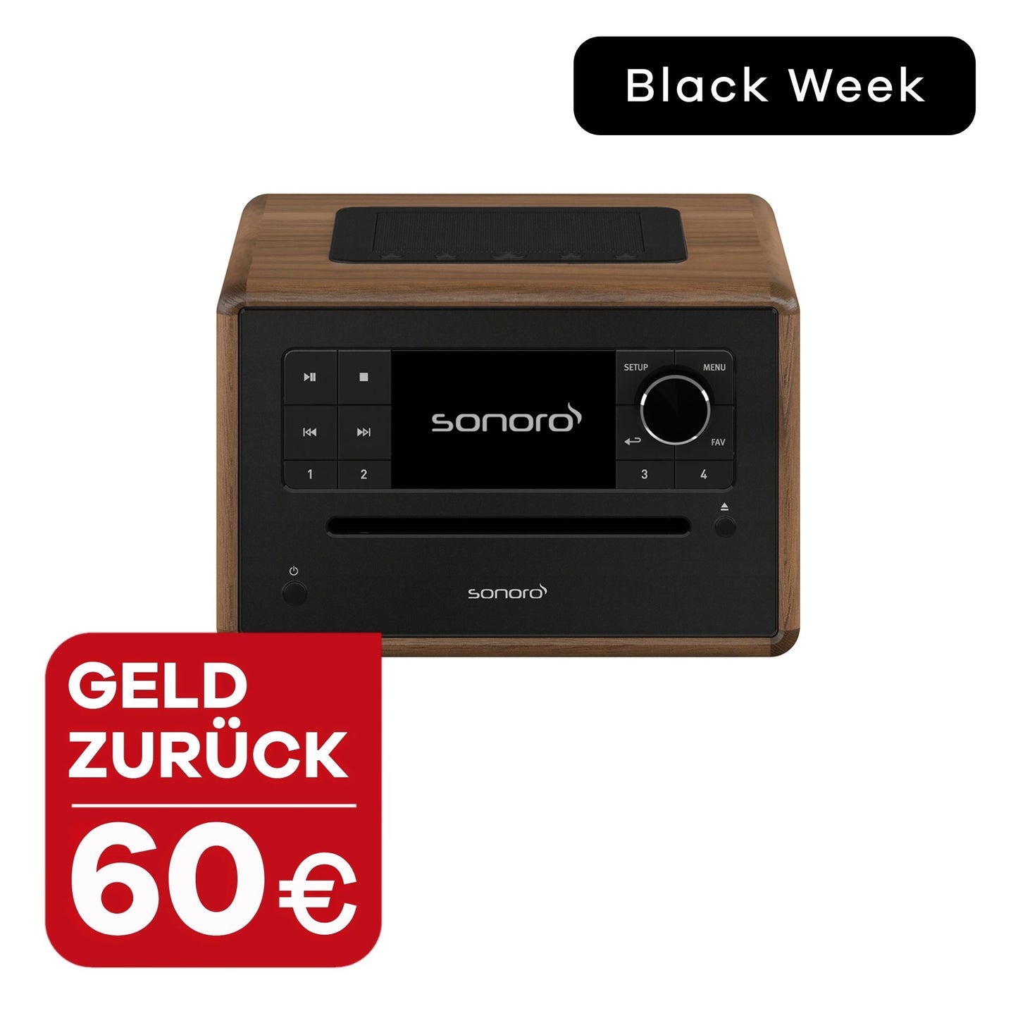 sonoro ELITE in Walnuss-Anthrazit mit 60 € Geld zurück