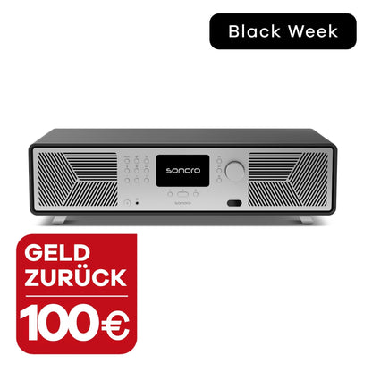 DAB+ Radio sonoro AVATON in Schwarz mit 100 Euro Geld zurück