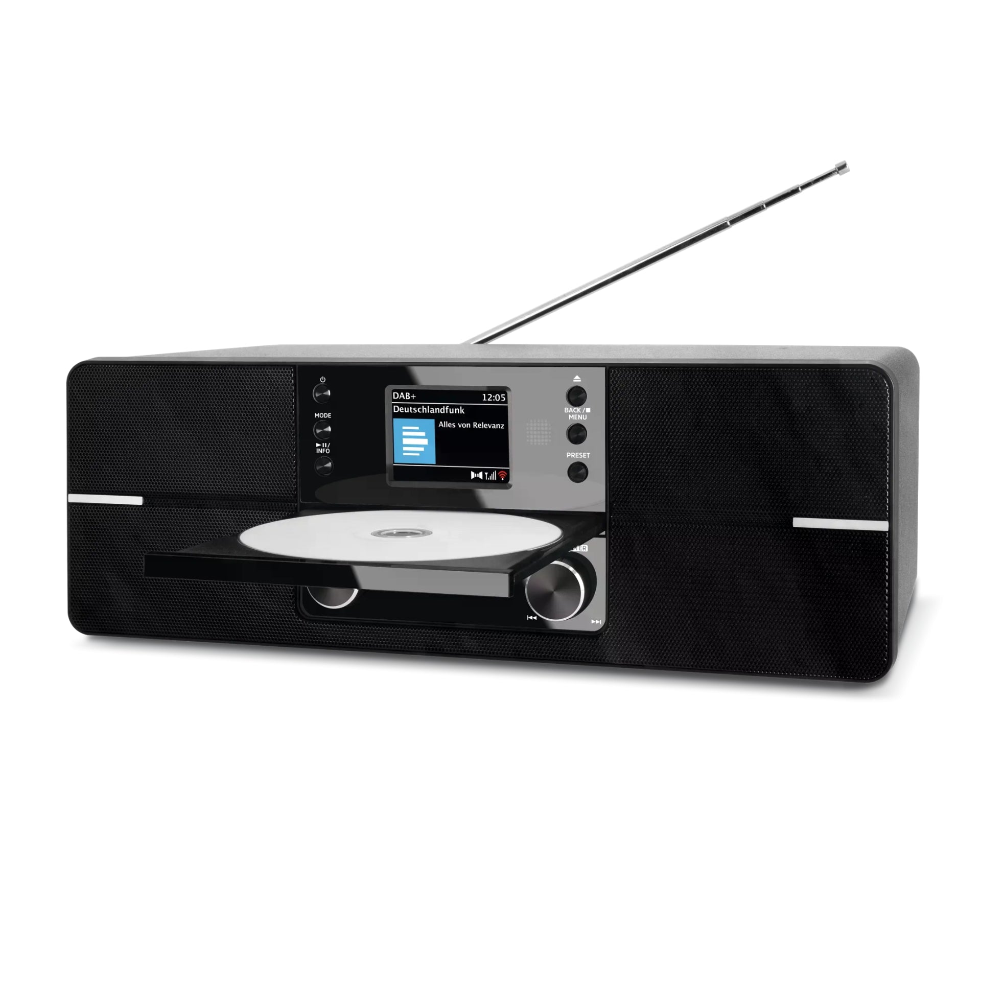 Digitradio 371 CD IR, Schwarz, CD Fach ausgefahren