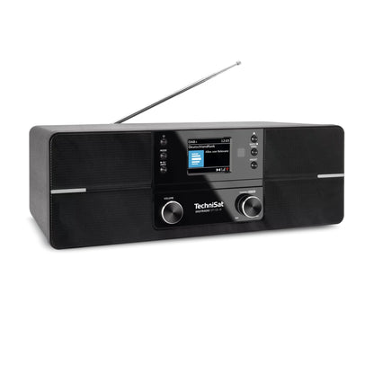 Digitradio 371 CD IR, Schwarz, schräge Ansicht von der linken Seite