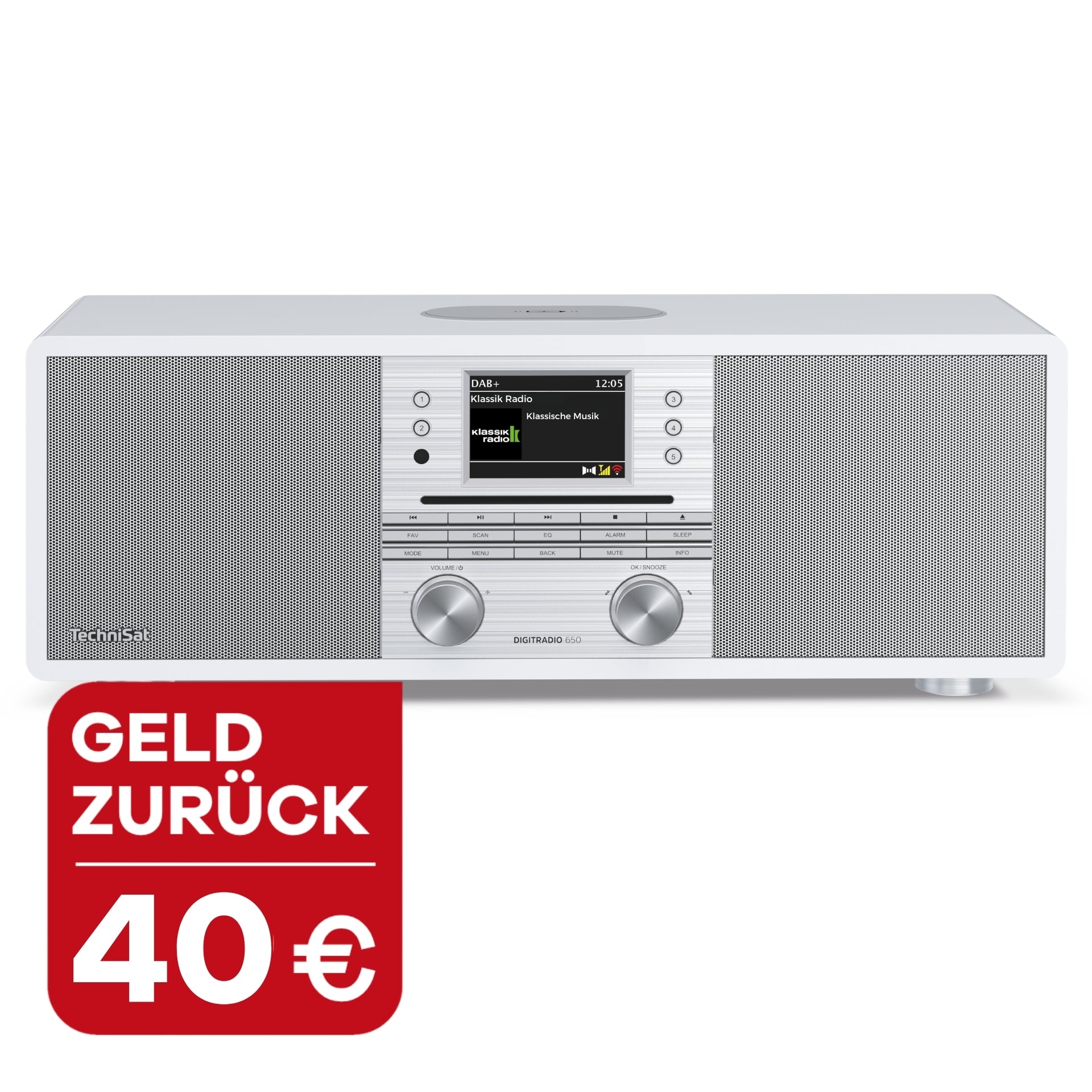 TechniSat DIGITRADIO 650 weiß-silber mit 40 Euro Geld zurück