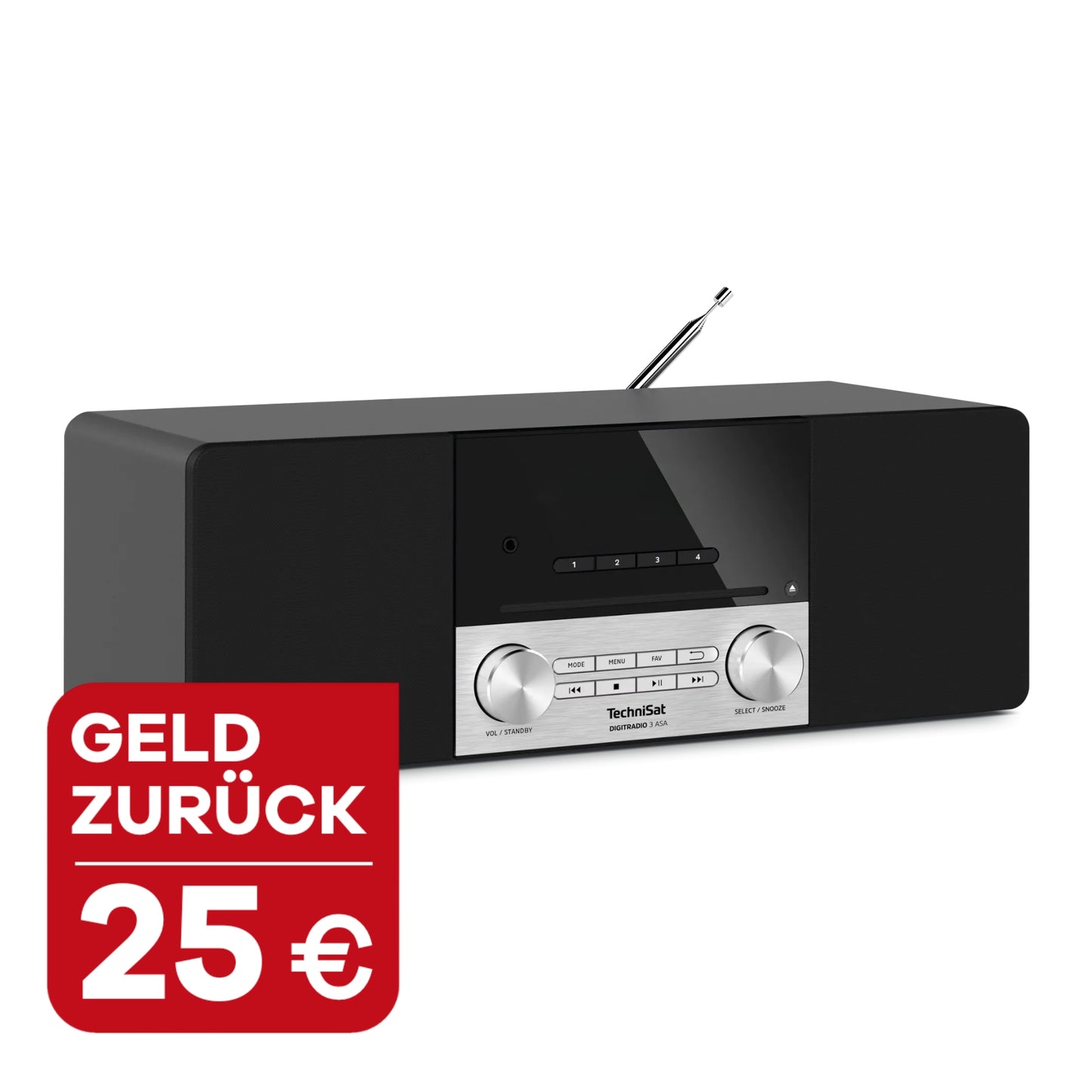 DIGITRADIO 3 ASA, Schwarz, mit 25 € Geld zurück