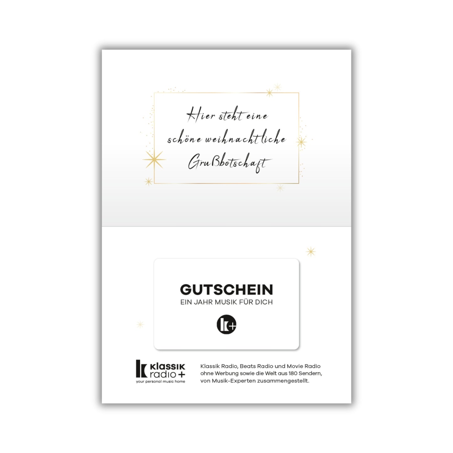Klassik Radio Plus - Gutscheinkarten "Weihnachten"