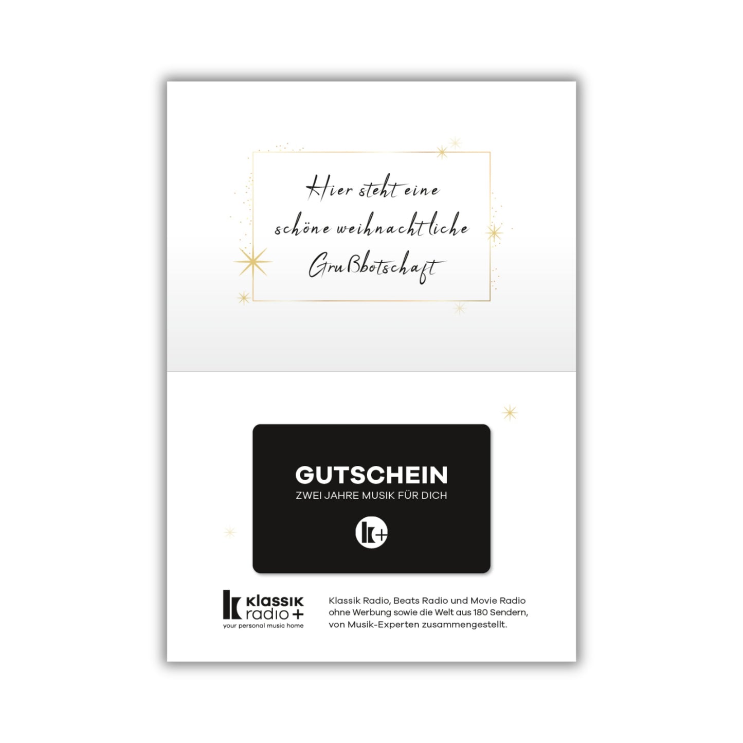 Klassik Radio Plus - Gutscheinkarten "Weihnachten"