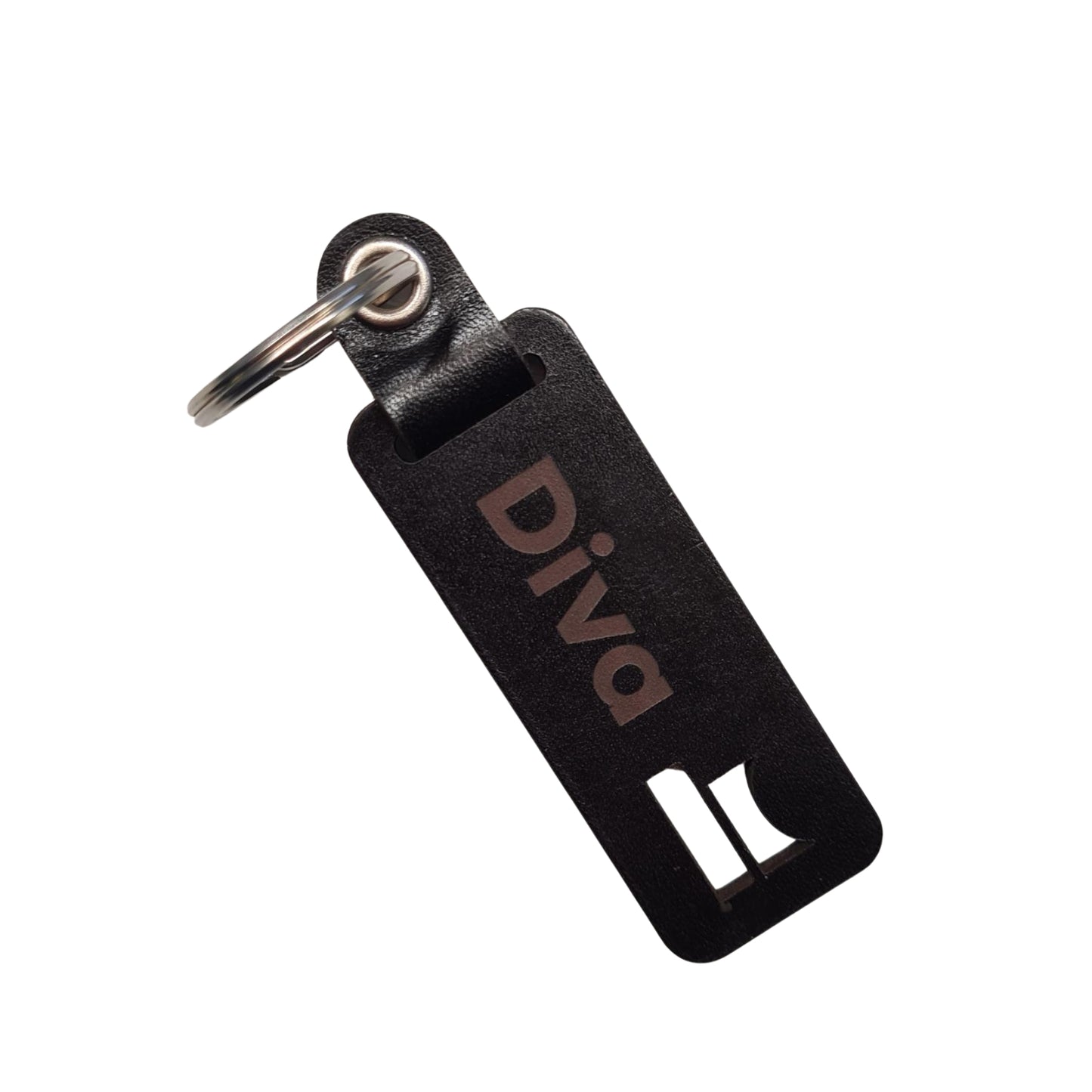 Klassik Radio Schlüsselanhänger DIVA mit DIVA Schriftzug und K-Stanzung