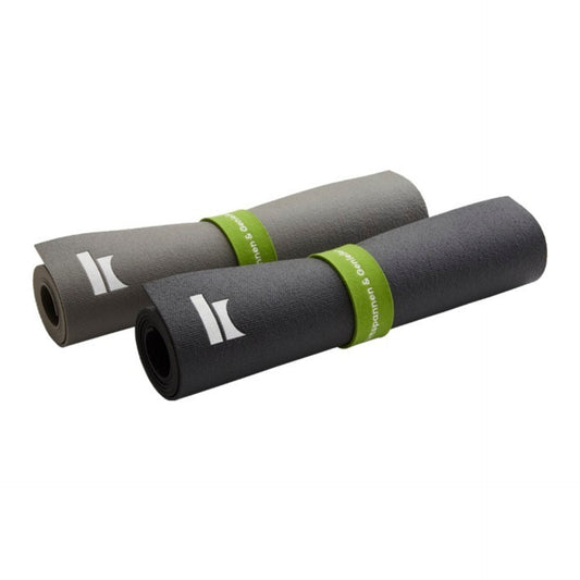 Klassik Radio Yogamatte, grau und schwarz