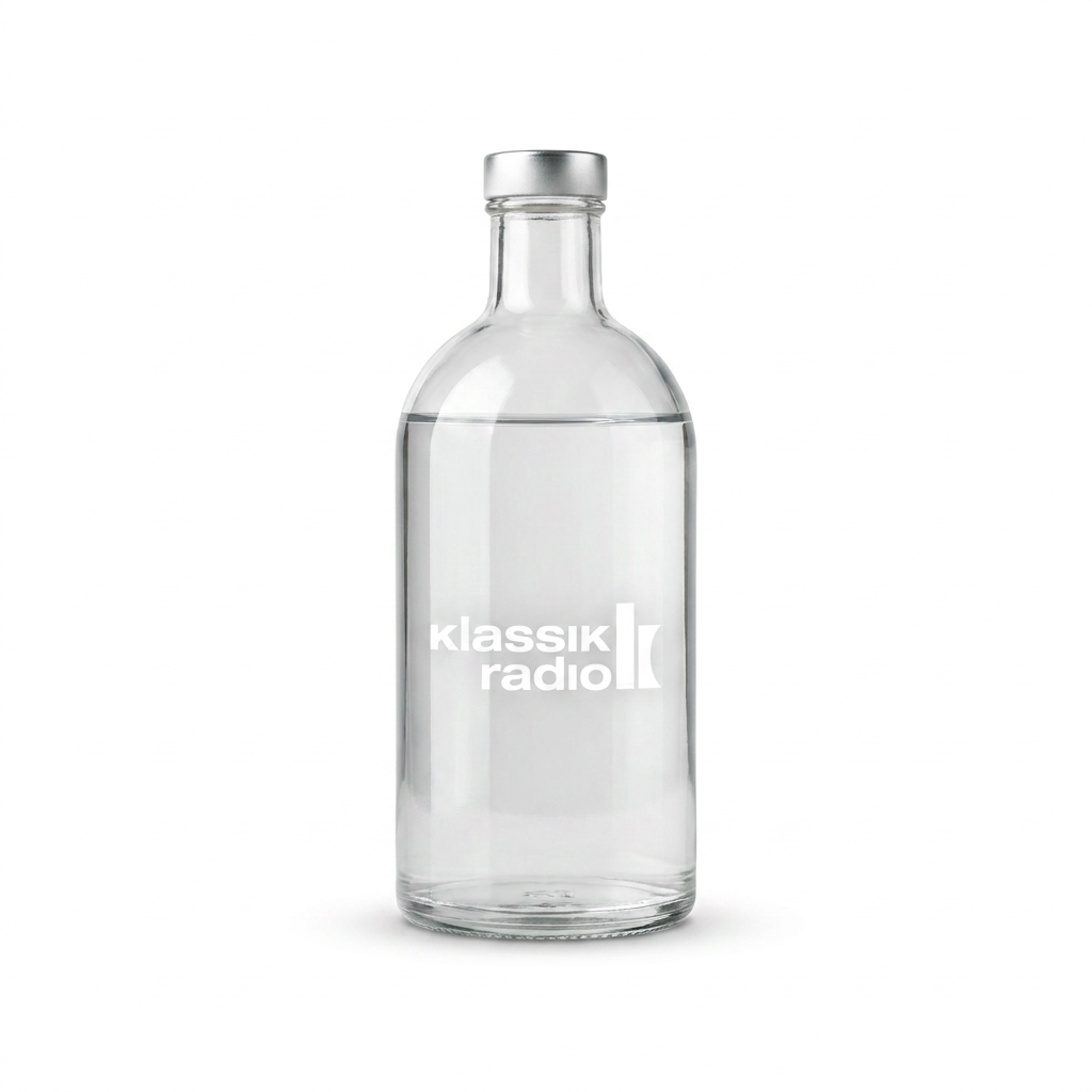 Klassik Radio Glasflasche Produktbild