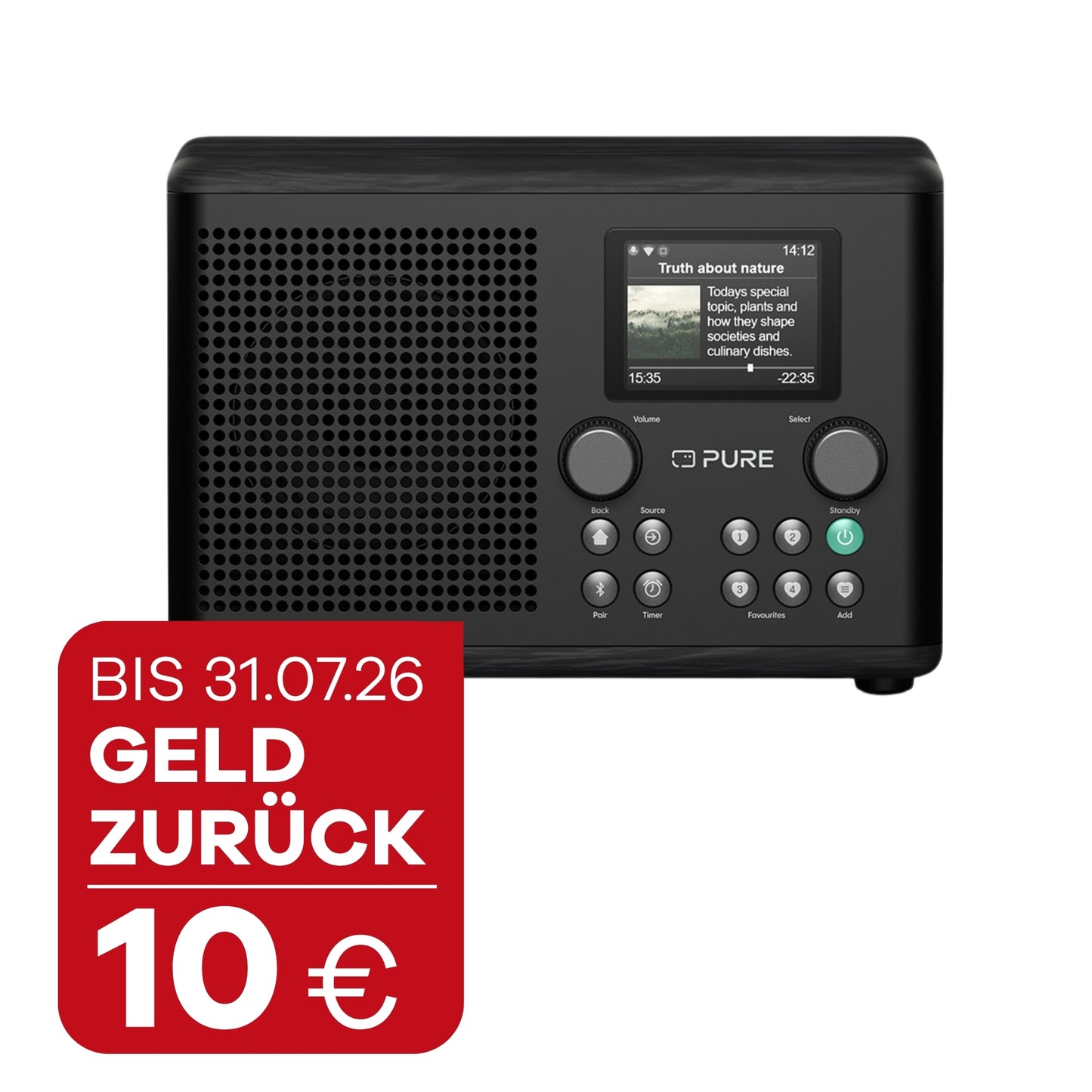 Pure Classic H4i in schwarz, Störer: bis 31.07.26 10€ Geld zurück