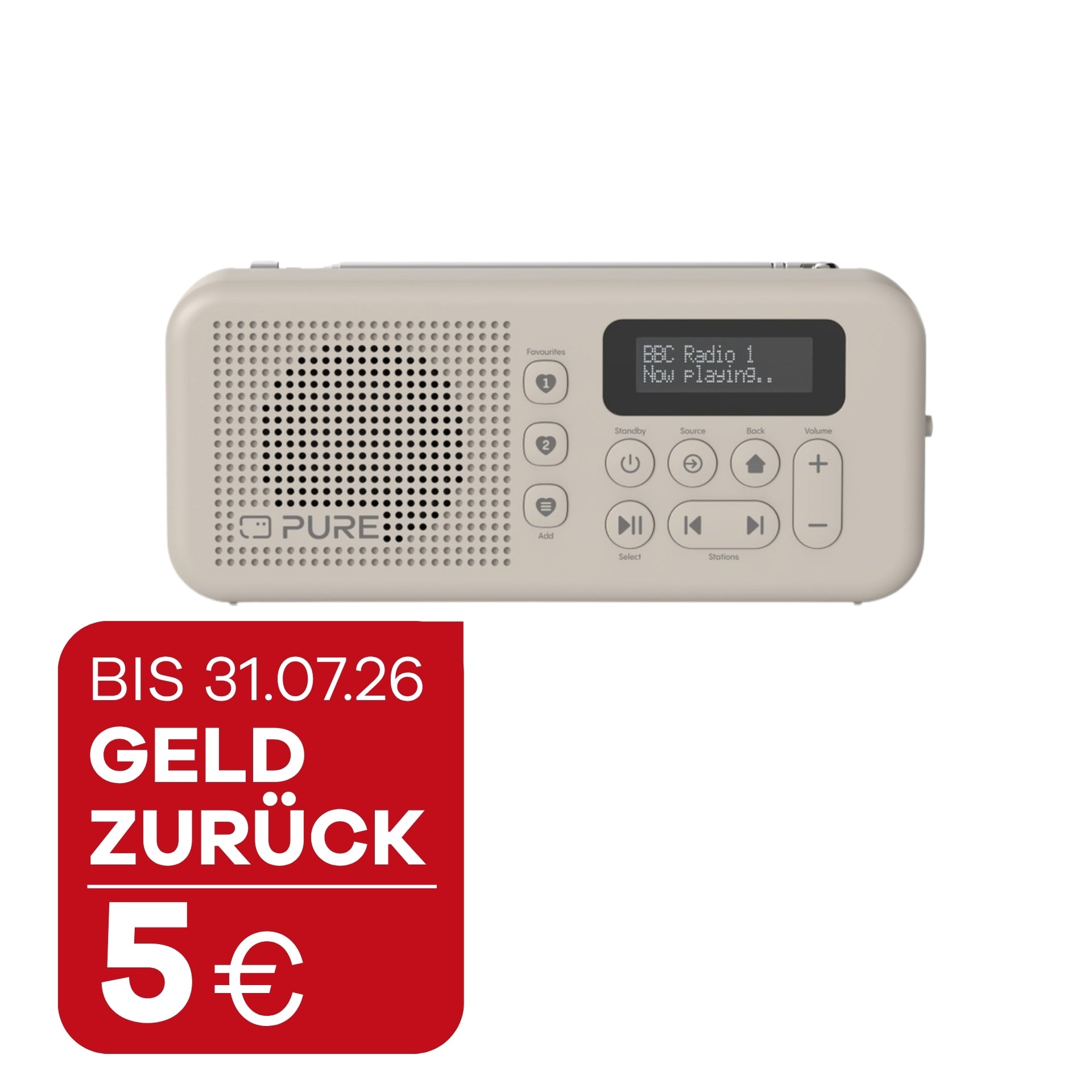 Pure Elan Move, sand, Vorderseite, Störer: bis 31.07.2026 5€ Geld zurück