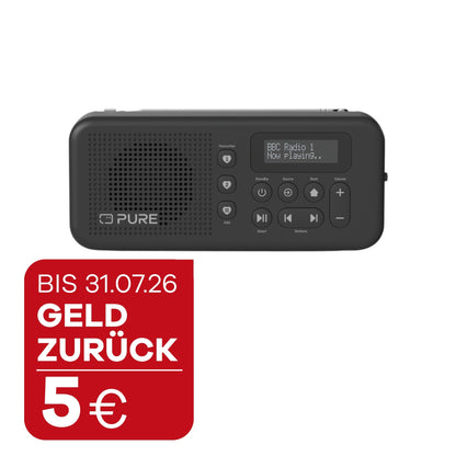 Pure Elan Move, schwarz Vorderseite, Störer: bis 31.07.2026 5€ Geld zurück