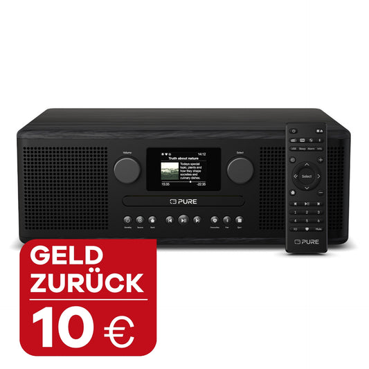PURE Classic C-D6i in Schwarz mit Fernbedienung, Störer mit Geld zurück 10€