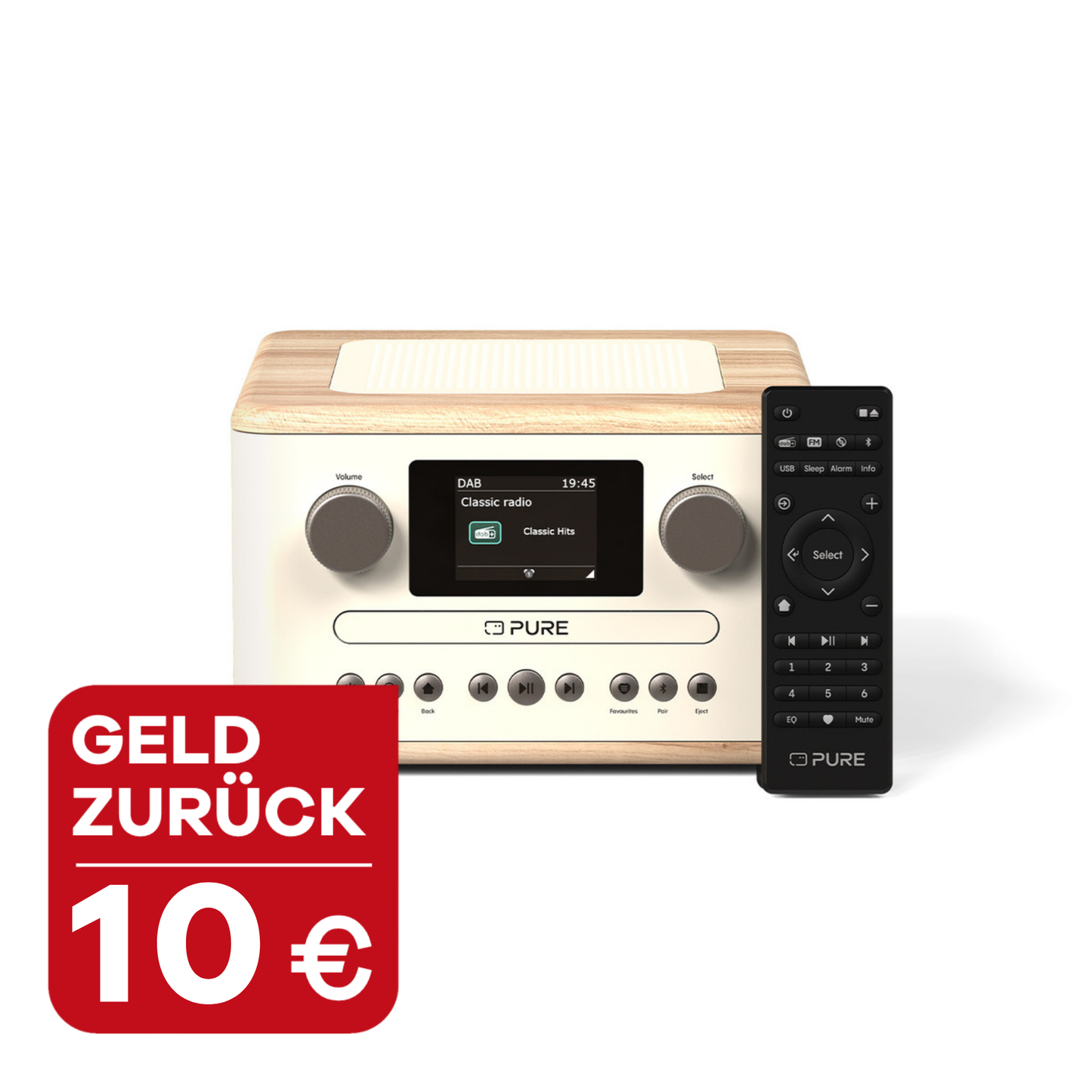 DAB+ Radio: PURE Classic C-D4 mit 10 € Geld zurück in Weiß