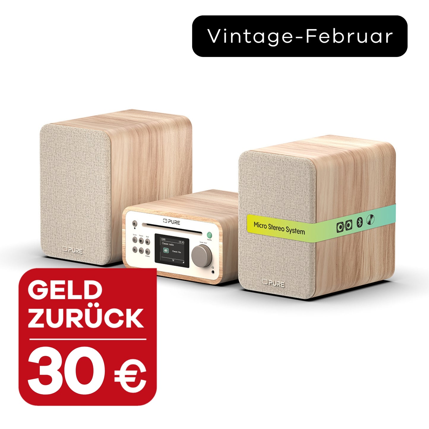 Pure Classic Stero Mini Cotton White mit 30 Euro Geld zurück im Vintage Februar