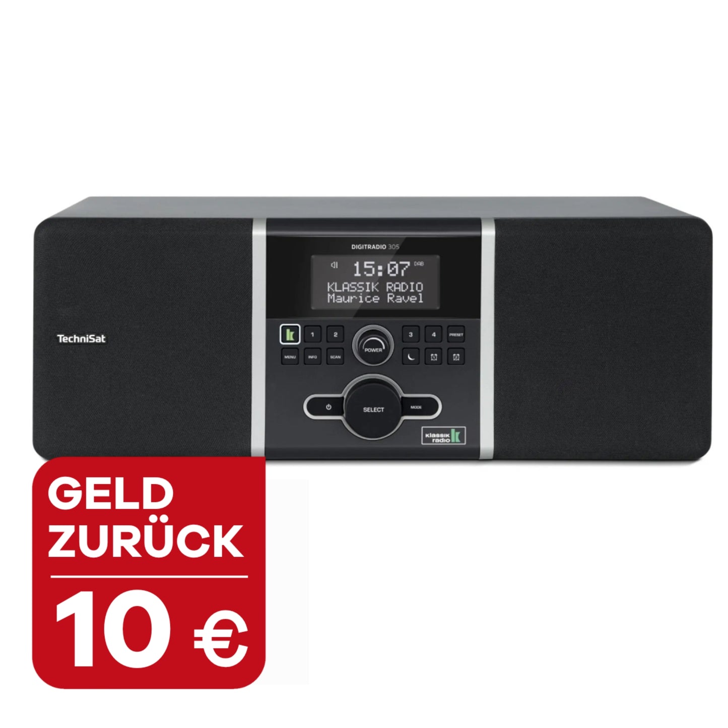 TechniSat 305 Klassik Edition Radio, schwarz, mit 10 Euro Wechselbonus