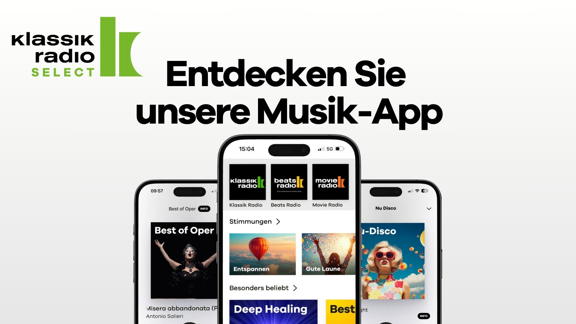 Video laden: Entdecken Sie die Musik-App von Klassik Radio &amp; Beats Radio