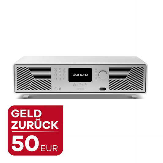 sonoro AVATON Weiß Frontdarstellung mit 50 Euro Geld zurück