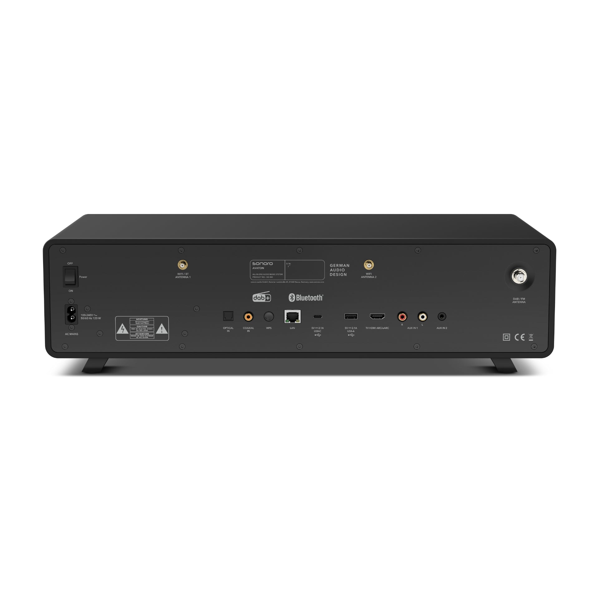 sonoro AVATON schwarz Rückseite