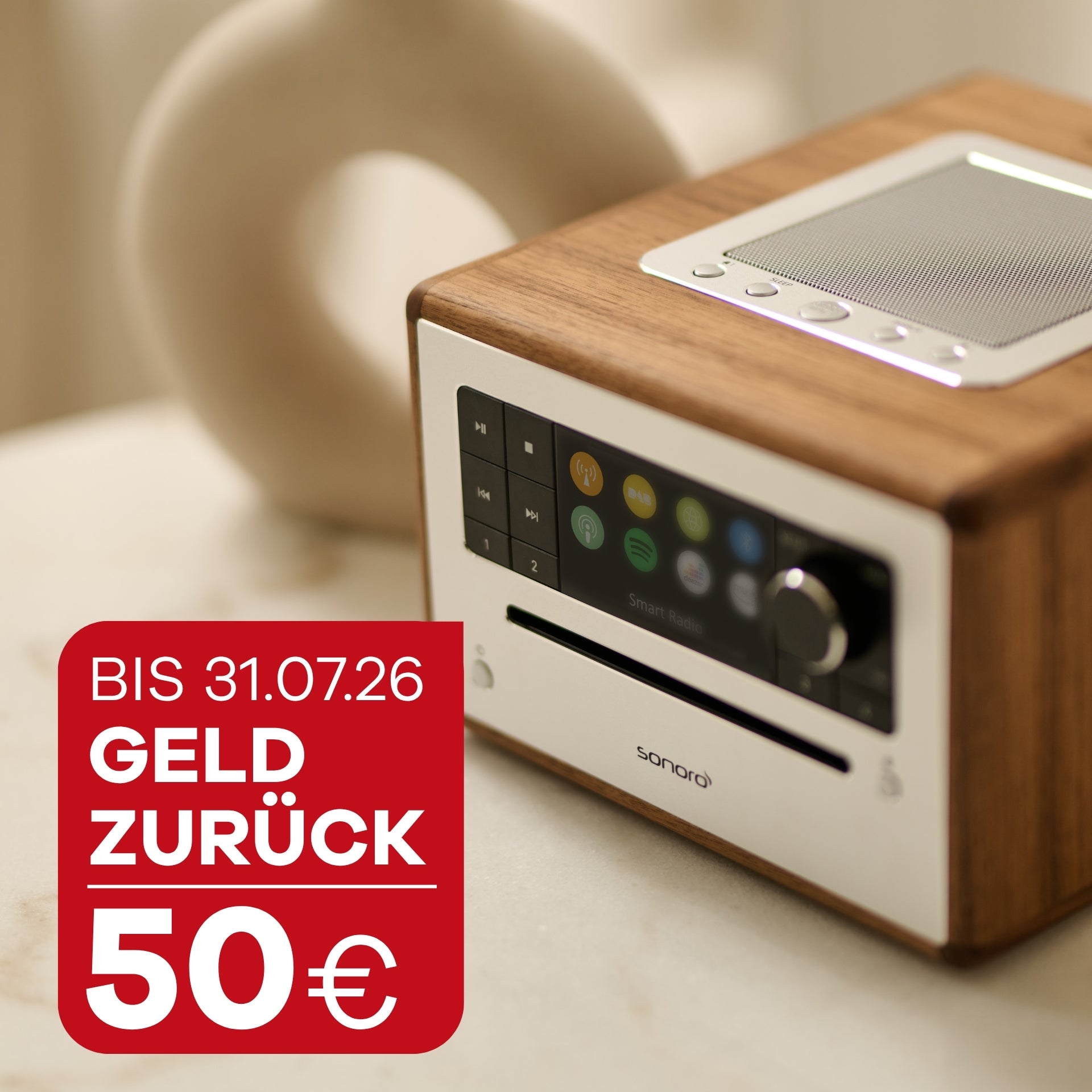 sonoro ELITE Walnuss-Silber mit 50€ Geld zurück bis 31.07.2026