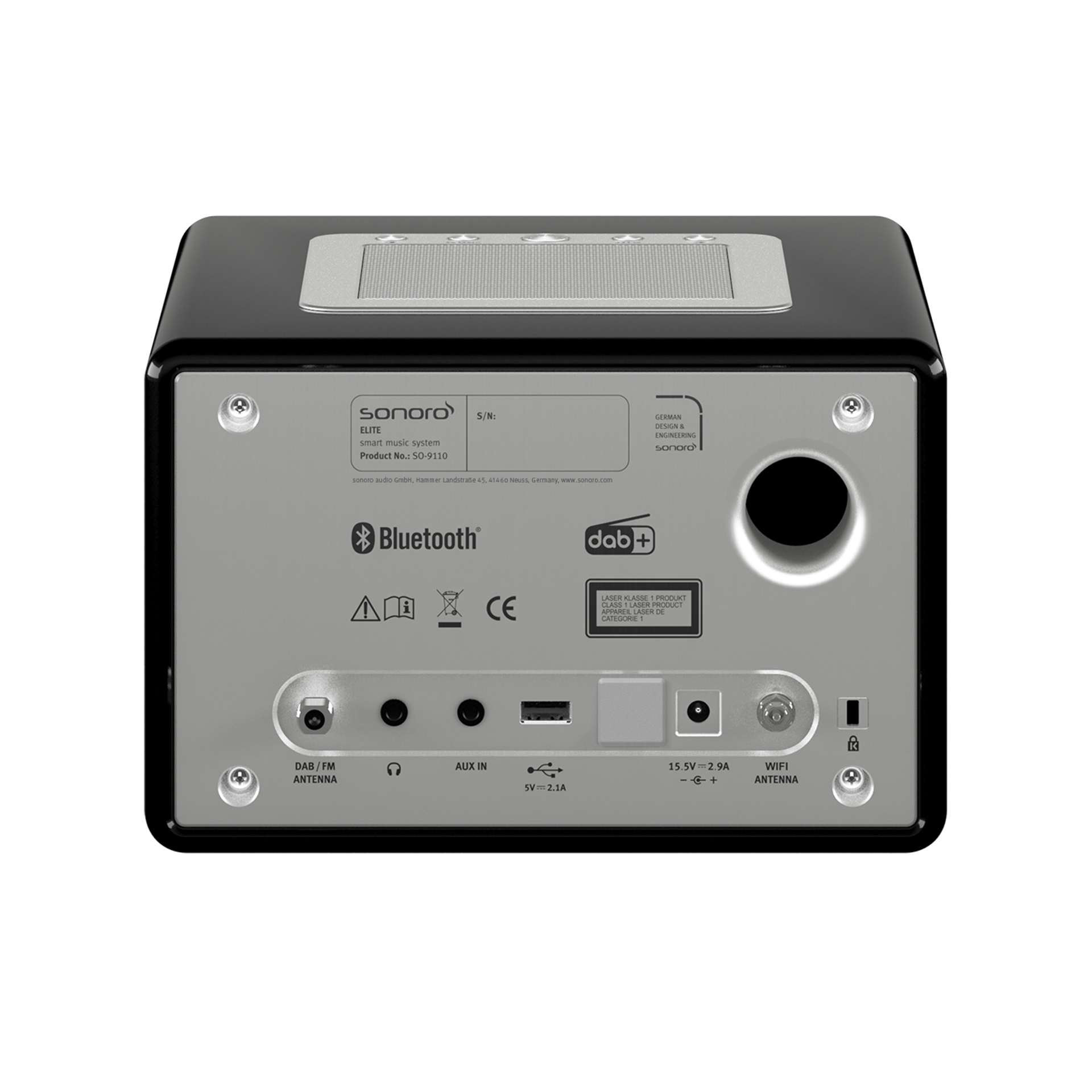 sonoro ELITE, schwarz-silber, Rückseite