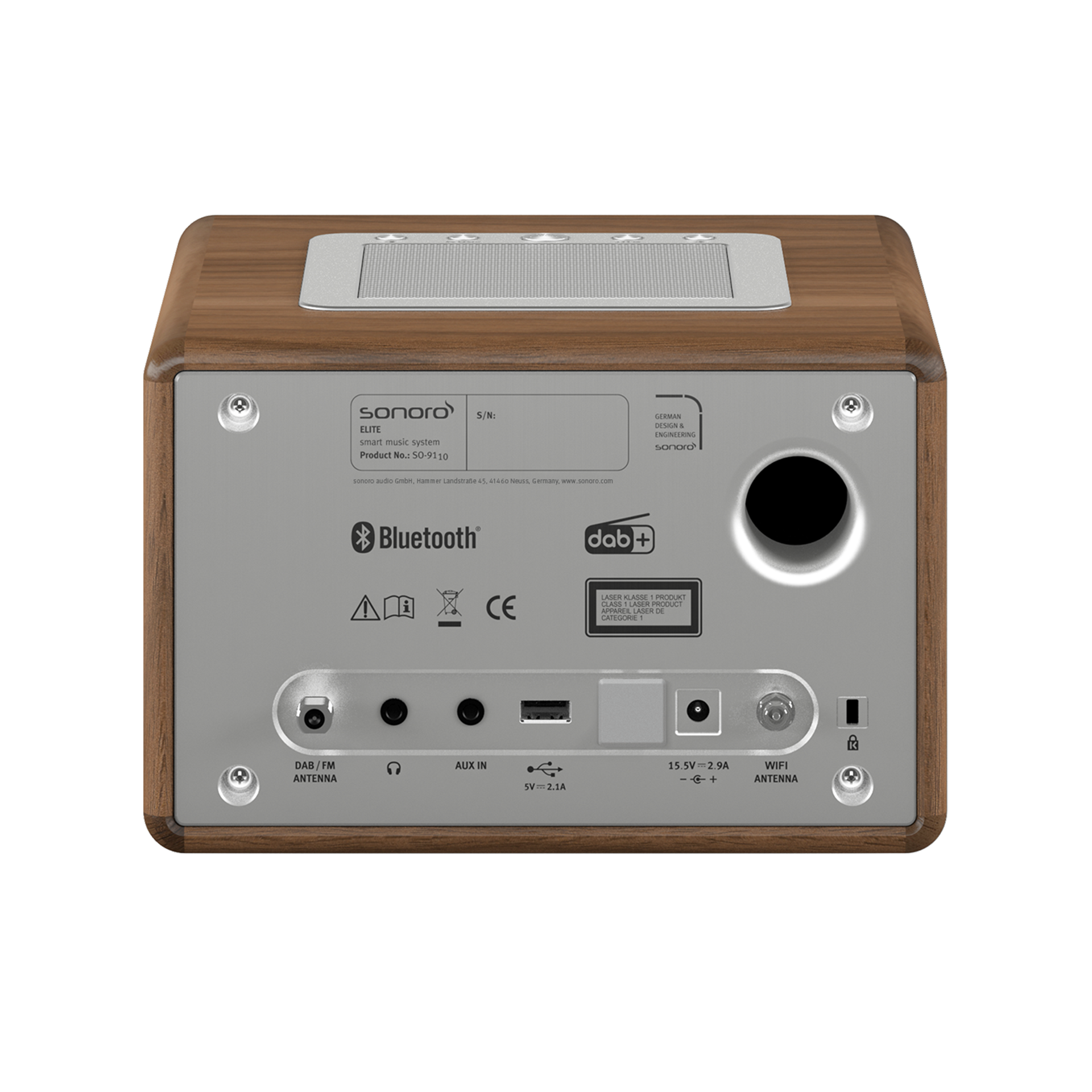 sonoro ELITE walnuss-silber Rückseite