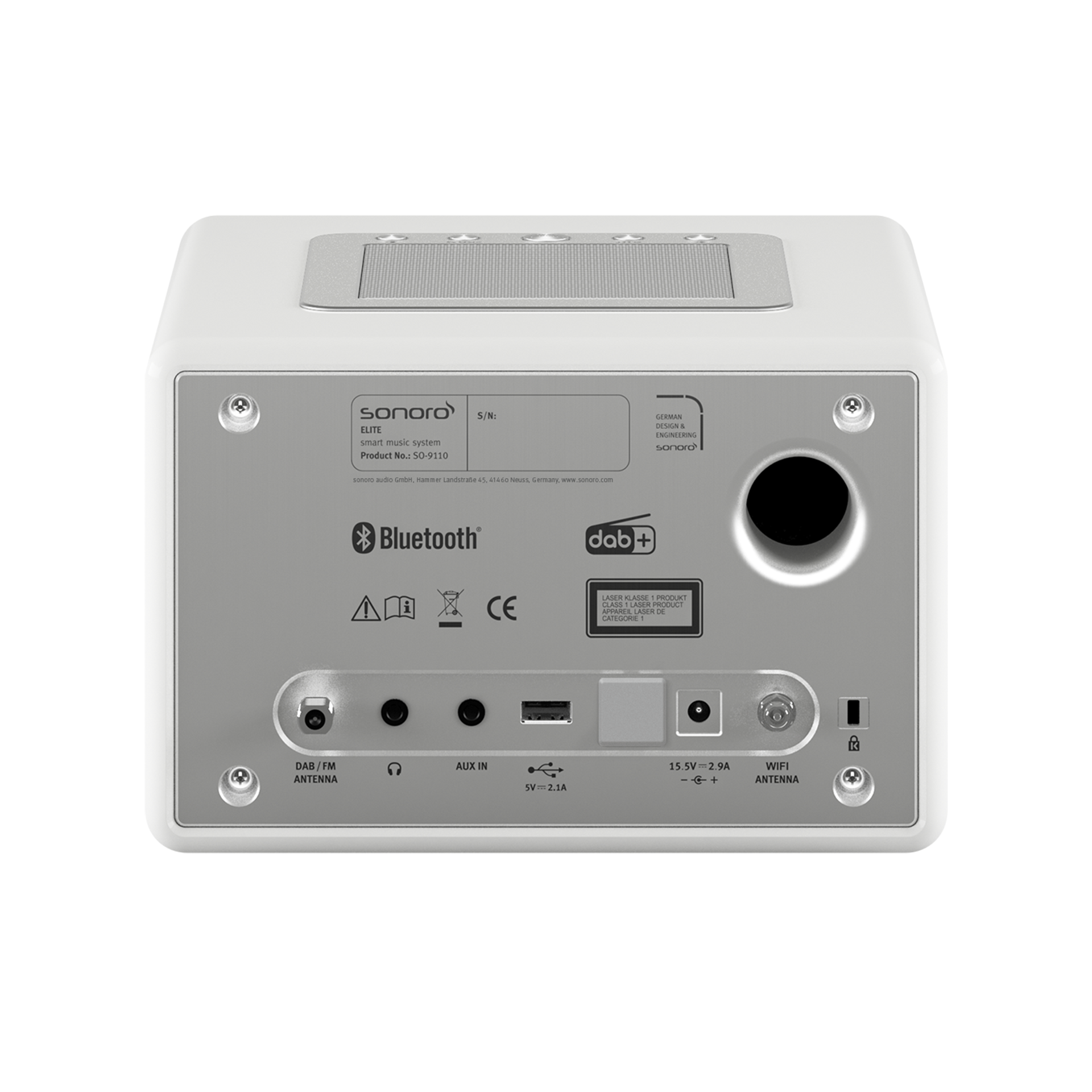 sonoro ELITE, weiß-silber, Rückansicht