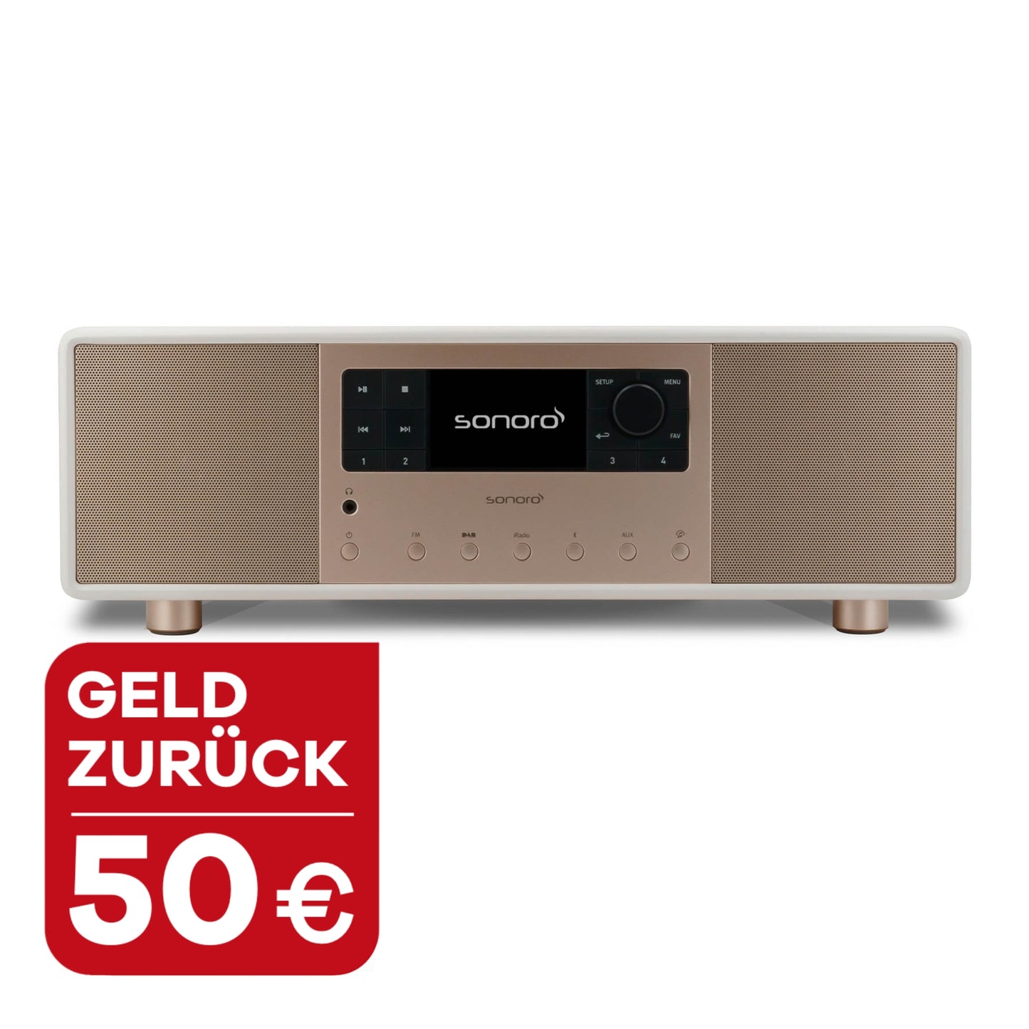 sonoro PRIMUS, weiss, matt. mit 50 Euro Geld-zurück