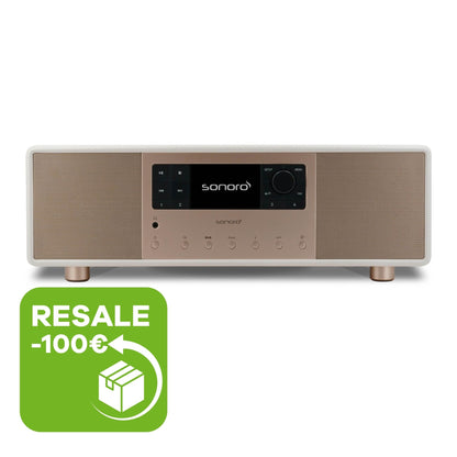 Produktbild des DAB+ Radios sonoro Primus in Weissmatt-Rosé frontal Retourenprodukt
