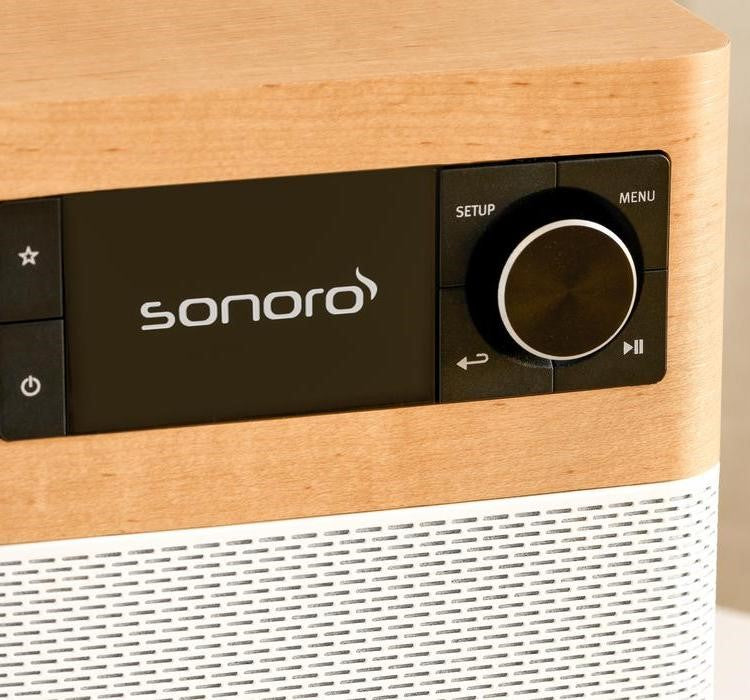 sonoro STREAM, ahorn-weiss, Zoom auf Display