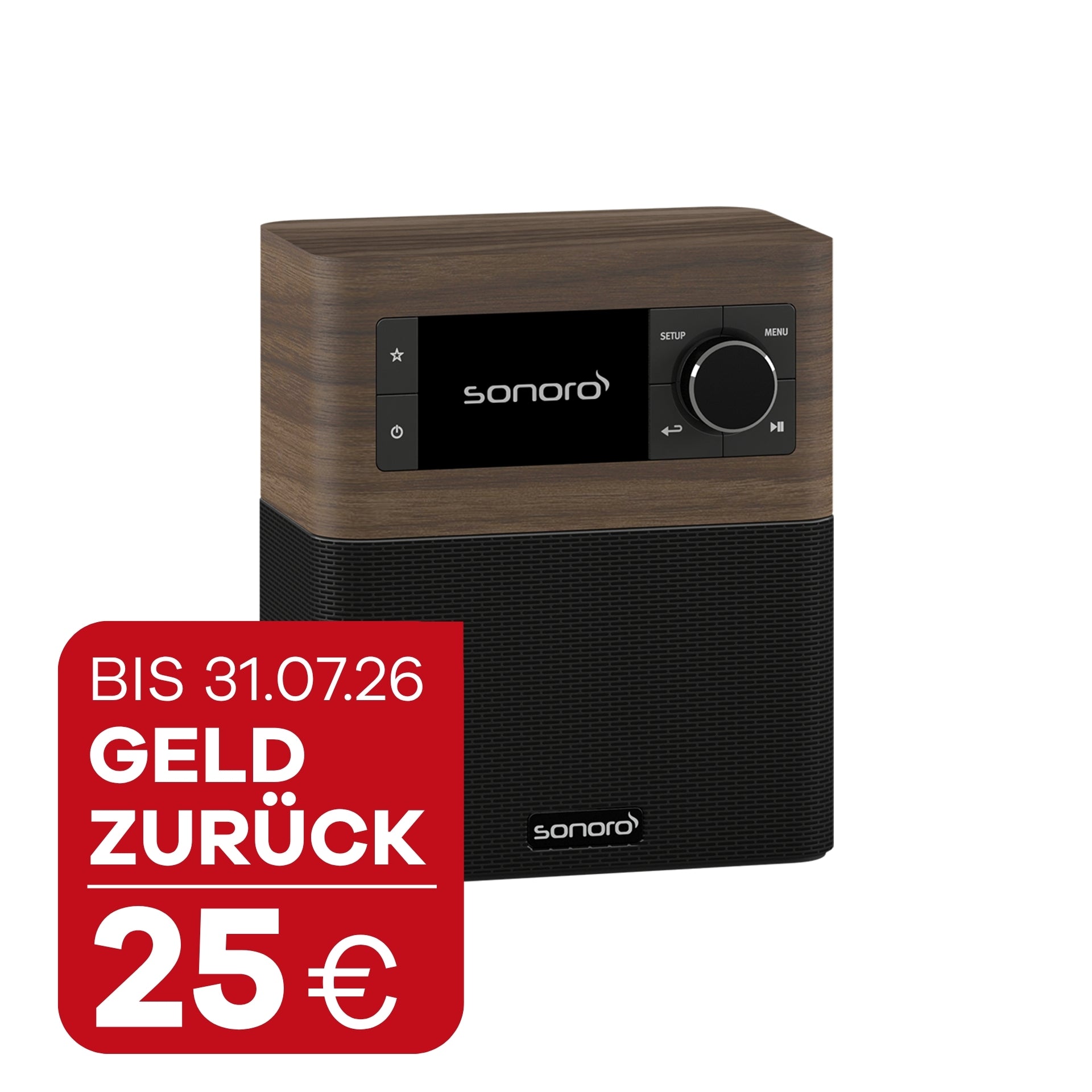 sonoro STREAM, wallnuss-schwarz, mit 25 Euro Wechselbonus, bis 31.07.2026